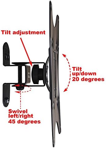 VideoSecu TV Wall Mount Bracket Compatible with VESA 200/200x100/100x100 LCD LED TV Monitor Flat Panel Display Loading Capacity to 66 lbs ML421B 1H5 (Pack of 2)