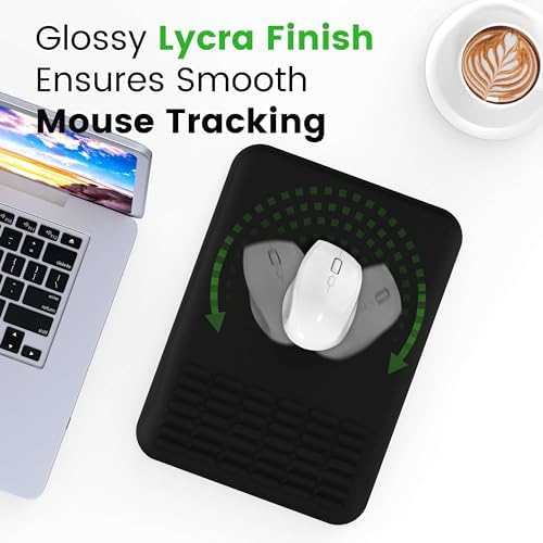 MEKASS Mouse Pad with Wrist Rest, Ergonomic Slope Mousepad for Carpal Tunnel Pain Relief, Memory Foam Desk Computer Wrist Support Mouse Pad with for Office Home (Dark Gray)