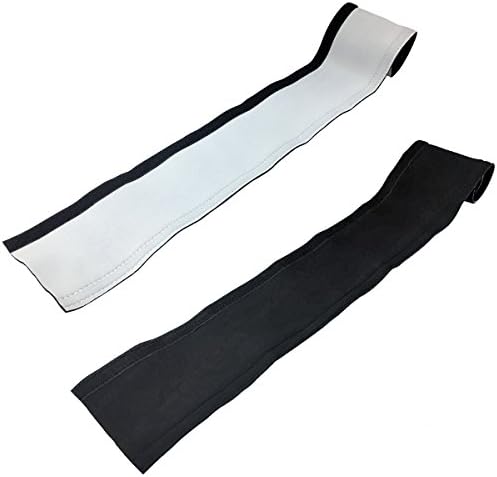Electiduct 1" Neoprene Easy Cable Wrap with Hook and Loop Fastener Wire Manager Cord Protector - Reversible Black/White - 5 Feet