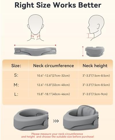 Heated Neck Brace Cervical Collar, Neck Support Brace with Heating Pad