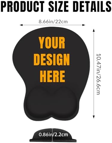 Custom Mouse Pad with Wrist Rest, Personalized Photo Ergonomic Mousepad