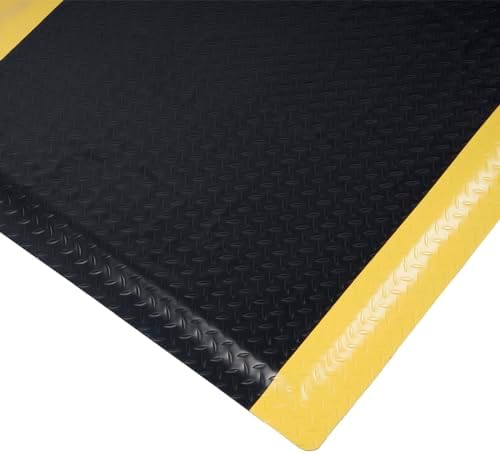 Nisorpa Anti Fatigue Mats Industrial 2' x 5' Ergonomic Standing Mat 15/16" Extra Thick Heavy Duty Commercial Diamond Plate Shop Floor Mat Support for Leg & Back Pain