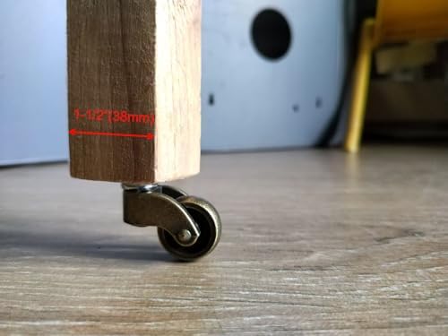 1" Swivel Stem Ball Caster Wheel, Zinc Alloy Castor for Furniture Socket Type Mounting Stem, Antique Brass, 353lbs, Pack of 4