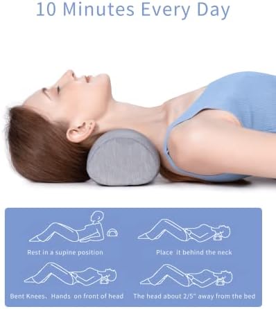 Bespilow Small Neck Roll Pillow for Sleeping, Neck Pillows for Pain Relief
