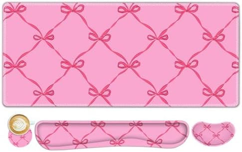ToLuLu Large Mouse Pad Desk Pad Set, 4PCS Wrist Rest Support XXL Desk Mat