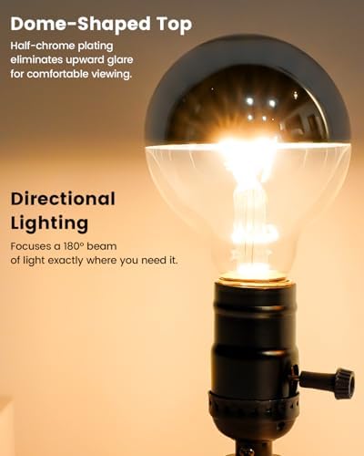 Lustaled Industrial Small Table Lamp, Metal Desktop Lamp Base with 2700K E26 LED Bulb, Vintage Beside Desk Lamp, Little Nightstand Lamp for Reading, Bedroom, Study, Office, Small Space, Coffee Pot