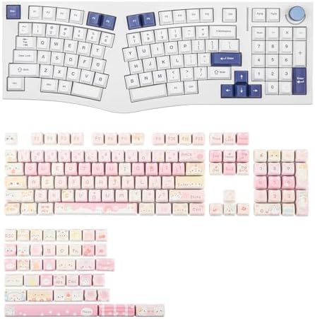 MechLands Feker Alice98 Ergonomic 98 Keys Custom Mechanical Keyboard with KiiBoom x Maorbeng Meow Meow Squad Keycaps Set