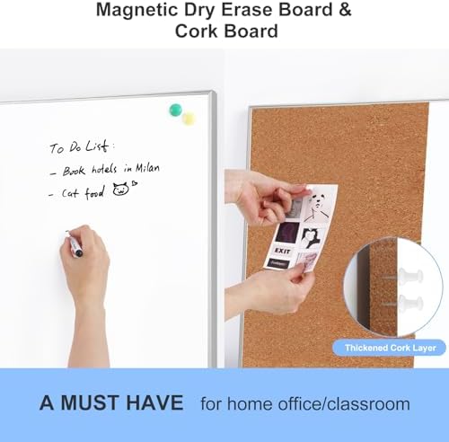 ARCOBIS Cork Board White Board Combo