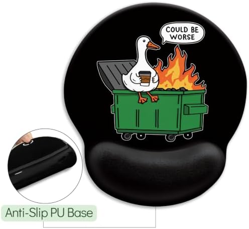 LIMKRIAN Funny Goose Ergonomic Mouse Pad with Gel Wrist Rest