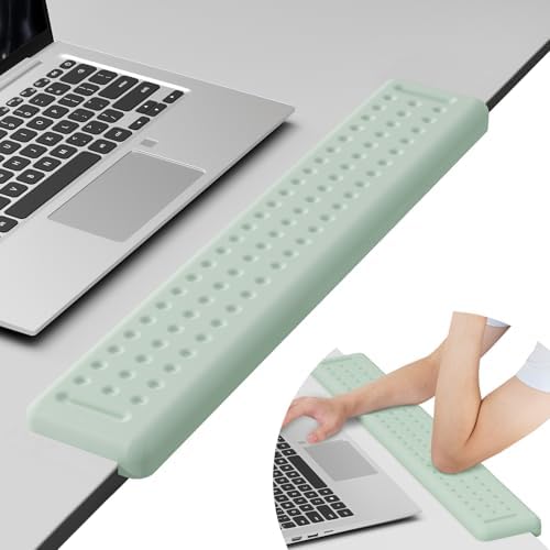 Leolee L-Shaped Desk Long Wrist Rest Elbow 60CM, Pale Green Arm Rest Desk
