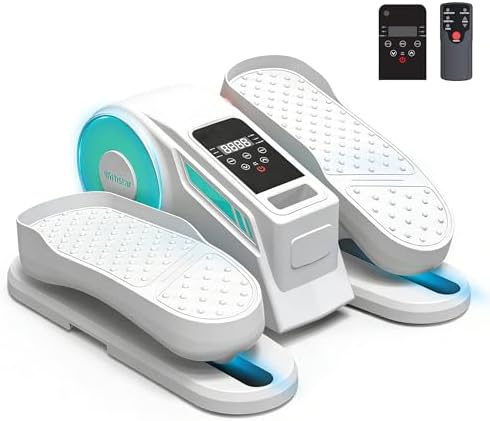 Under Desk Elliptical Machine - Electric Seated Pedal Exerciser, Motorized Leg Exerciser for Seniors Home Office, 12 Adjustable Speeds Whisper Quiet Portable
