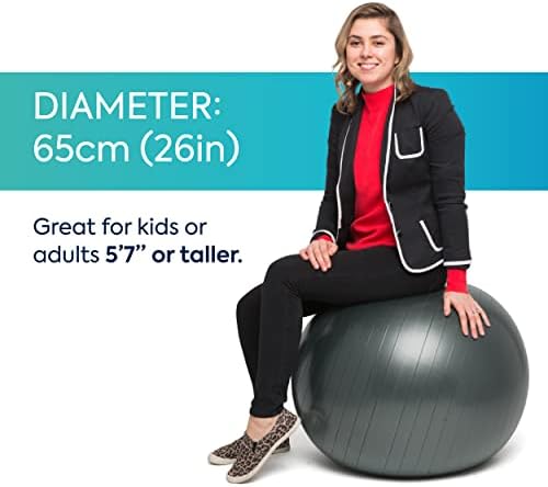 Bouncyband Balance Ball – Create Flexible Seating to Improve Focus at School, Office, or Home with This No-Roll Weighted Ball