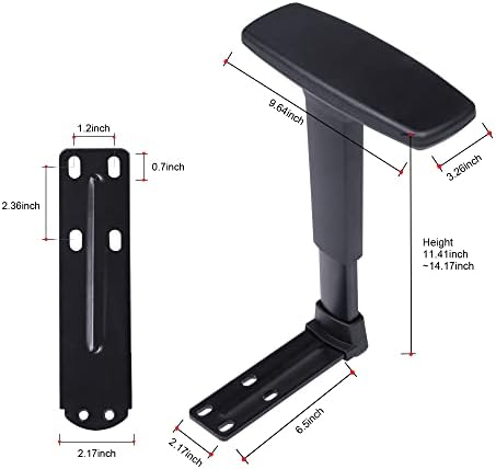 Frassie Height Adjustable Chair Armrest Pair Replacement 3D