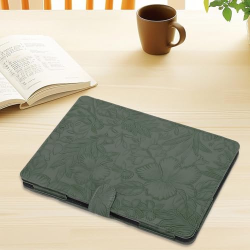 MOSISO PU Leather Sleeve Case, Embossed Hibiscus Portfolio Protective Stand Cover