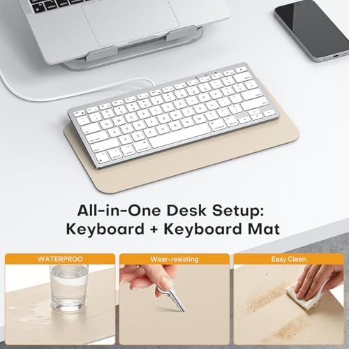 Emetok USB-C & USB-A Wired Keyboard for Mac, Scissor Keys, Desk Mat