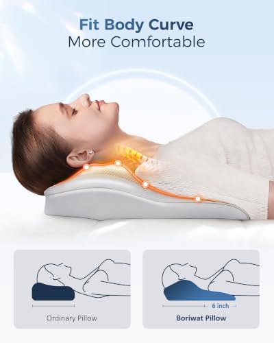Boriwat Back Massager with Heat, 3D Kneading Massage Pillow for Back, Neck, Shoulder, Leg Pain Relief Deep Tissue, Gifts for Women Men Mom Dad(Light Gray)