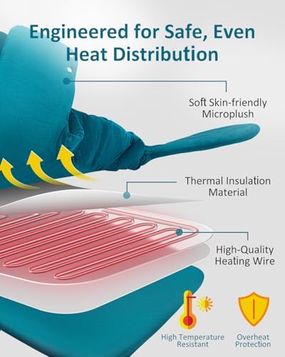Heating Pad for Neck and Shoulder Pain Relief, Birthday Gifts for Women Mom Wife Sister Her, 2lb Electric Heating Pad for Back, 6 Heat Settings, Auto Shut Off, Large 17x23inch, Purple
