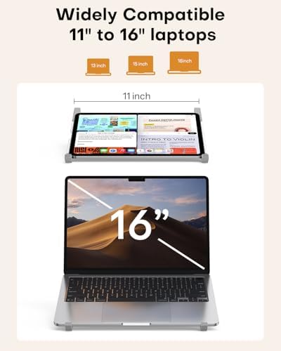 OMOTON Portable Laptop Stand for Desk, Foldable Riser, MacBook Stand
