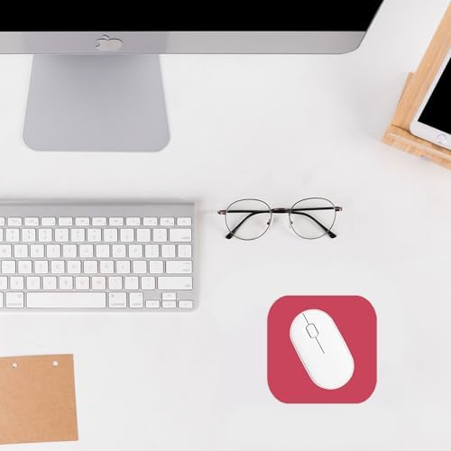 Mini Mouse Pad, 6x6 Inches, Waterproof Non-Slip Rubber Base, for Laptop, Keyboard Tray, Wireless Mouse, Home, Office, Travel (red)