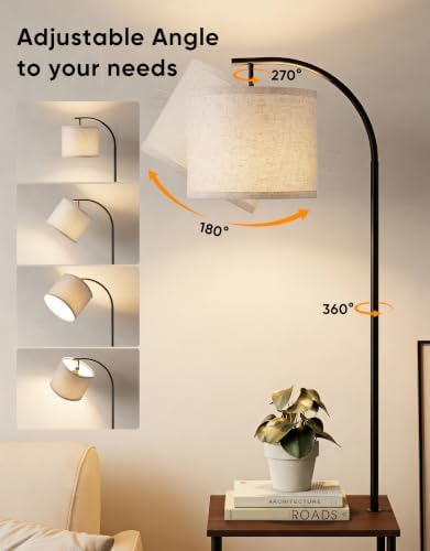 Floor Lamp with Table 2-Pack, Nightstands End Side Table for Living Room