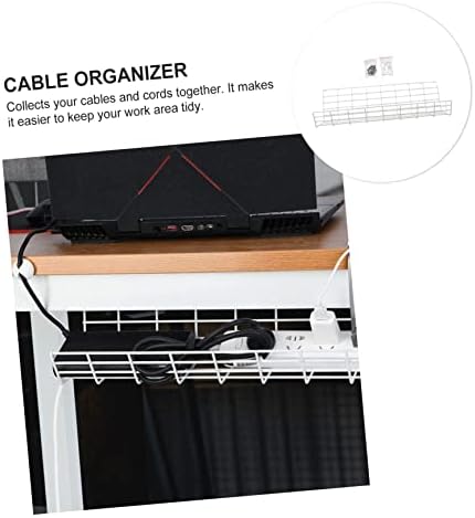 Happyyami Iron Cable Management Cable Organizer Storage Box Under Desk Cord Organizer for Home Office
