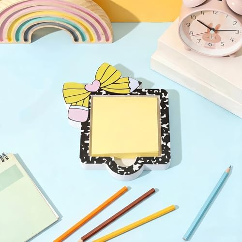 Back to School Sticky Note Holder Pencil Bow for Teacher Desk