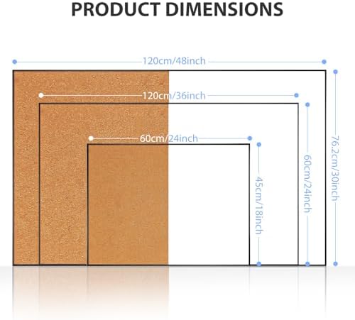 ARCOBIS Cork Board White Board Combo for Wall