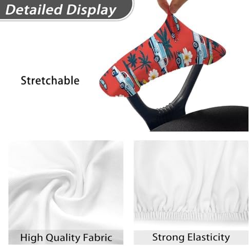 Coconut Tree Print Office Arm Chair Covers, 2 Pieces Elastic Gaming Chair Arm Rest Covers Flower Car Print Computer Chair Arm Protectors, Soft Comfy Arm Rest Covers for Office Chair