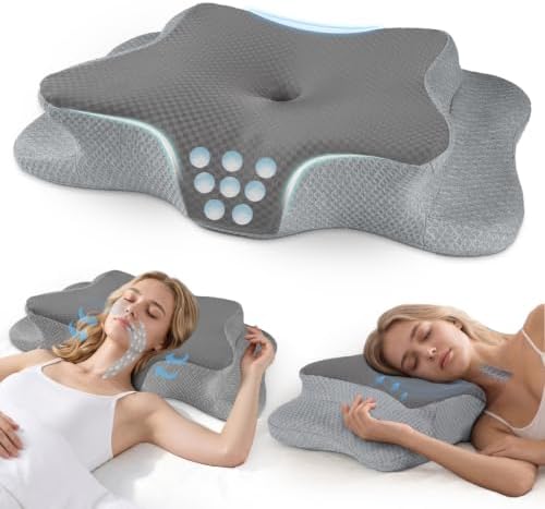 CHxxy Cervical Neck Pillow for Pain Relief Sleeping, Memory Foam Pillows