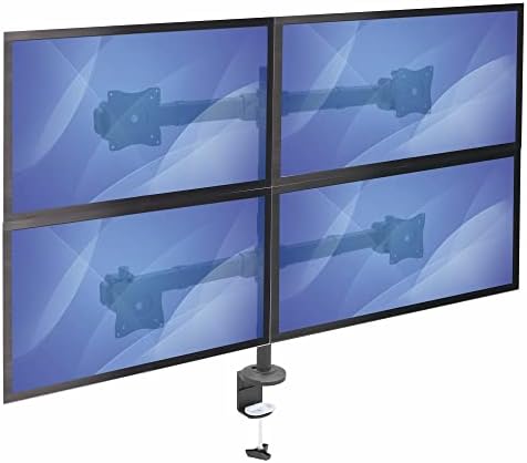 Desk Mount Quad Monitor Arm up to 27in, 17.6lb/8kg, VESA (ARMQUAD)