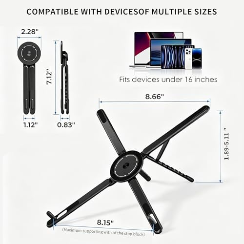Laptop Stand - Portable Tablet Riser iPad Desk Mount, Grey