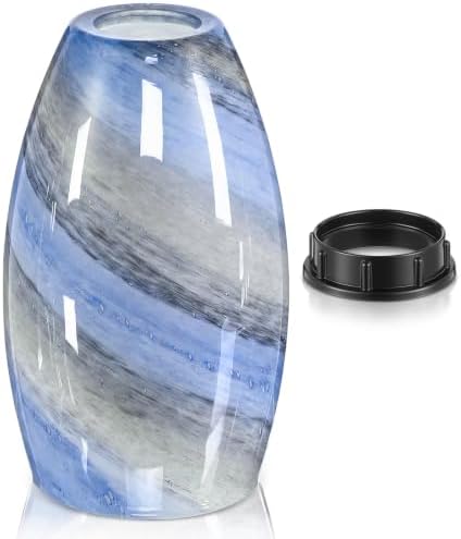 Teenyyou 1 Set Oval Glass Lamp Shade Replacement, Glacier Flow