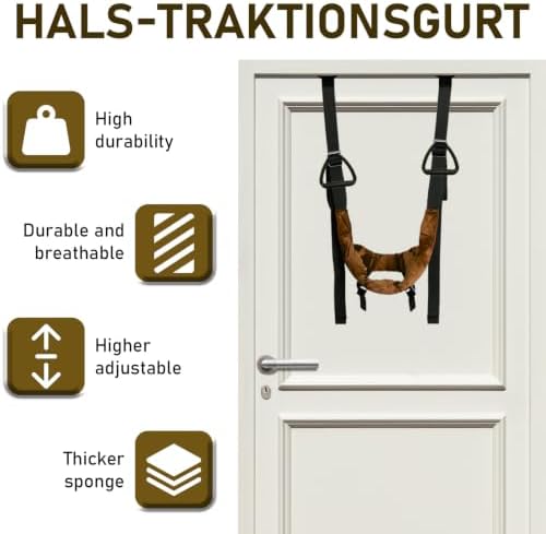 Cervical Neck Traction Device Over Door for Home Use Portable Neck Stretcher Hammock Decompression Home Physical Therapy