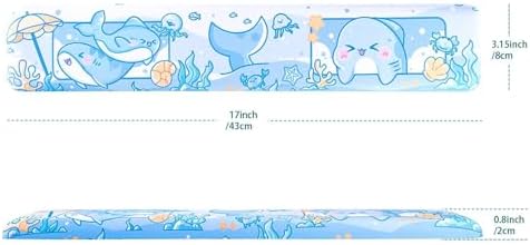 BelugaDesign Shark Wrist Rest | Cute Kawaii Anime Pastel Blue Wrist Pad | Ocean Underwater Nonslip Mat for Gaming Computer Laptop Desk Keyboard Mousepad Accessory | Padded Squishy Matching Arm Rest