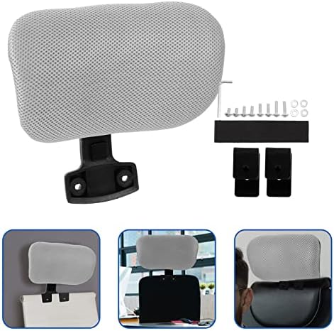 Tofficu Adjustable Ergonomic Office Chair Headrest Attachment for Enhanced Comfort, Compatible with Most Desk Chairs, White