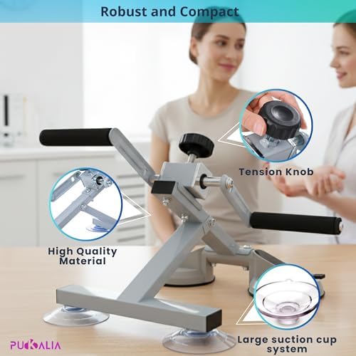 Arm Bike for Physical Therapy Table Top Hand Cycle Pedal Exerciser for Seniors Upper Body with 4 Suction Cups Includes Pack of 2 Comfortable Gloves for Safe Rehabilitation