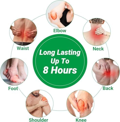 ishancare Elbow Pain Patches, 24 Count Extra Strength Heat Patches, 8 Hour Long Lasting Deep Hot Soothing of Joint Soreness for Knee, Elbow, Back, Neck, Shoulder with Natural Warming Herbal Plaster