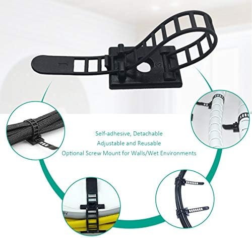 25 Pieces Desk Wire Organizer Cable Ties