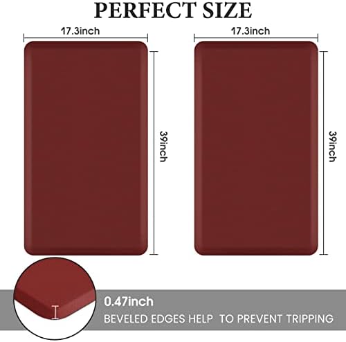 HappyTrends 2 PCS Kitchen Mat Cushioned Anti-Fatigue Floor Mat, Heavy Duty