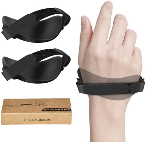 JIKIOU Advanced Ergonomic Right-Handed Gaming Wrist Rest for Mouse 2 Pack