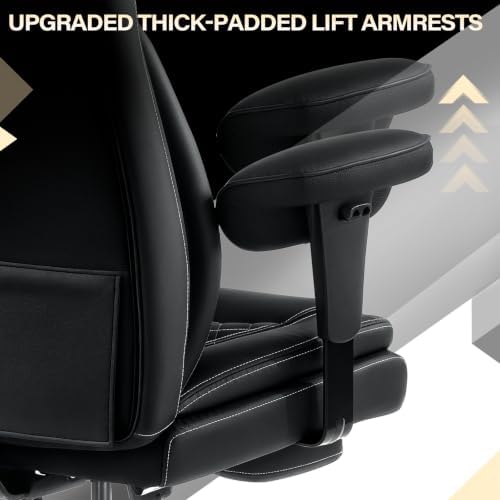 600LBS Big and Tall Office Chair,Reclining Heavy Duty Executive Desk Chair