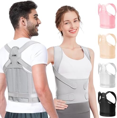 Fit Geno Posture Corrector for Women & Men, Back Shoulder Support Brace