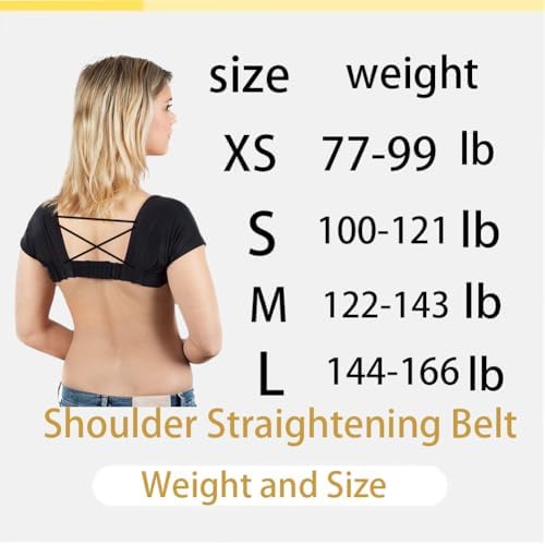posture corrector shoulder brace back brace posture corrector back brace for women corrector de postura para mujer (Black, Large)
