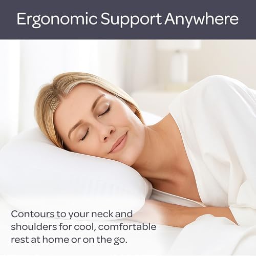 Bluestone Microbead Pillow, White, 20.5” x 11” x 4”