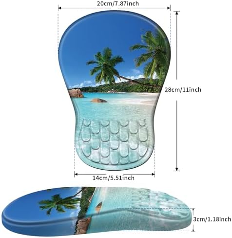 YIWEI Ergonomic Mouse Pad with Wrist Rest for Carpal Tunnel Pain Relief