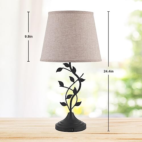 Kakanuo Touch Lamps for Nightstand, Bedside Lamp for Bedroom, Rustic Lamp