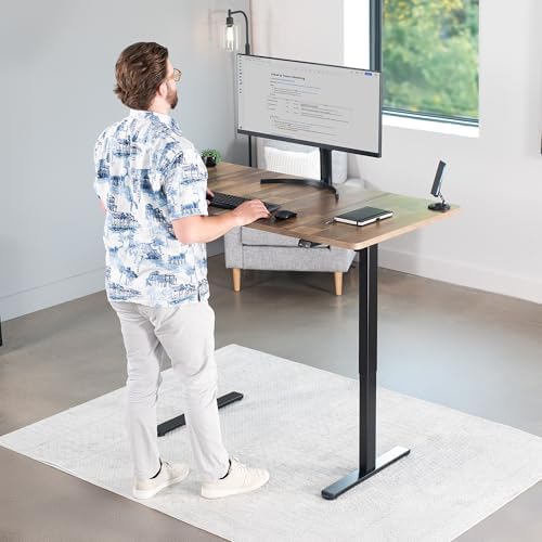 VIVO Reclaimed Wood 60 x 30 in Standing Desk, DESK-KIT-0B6P