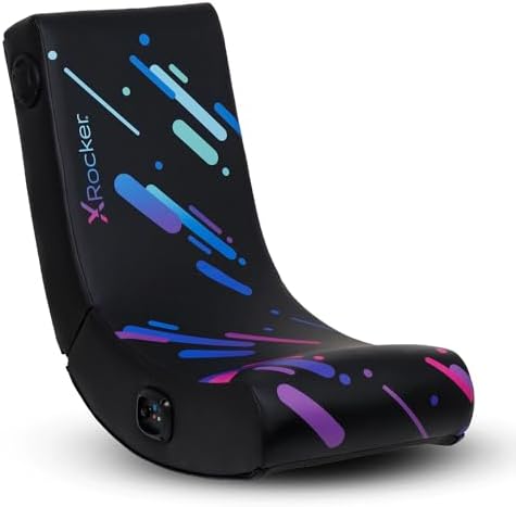 X Rocker Video Gaming Floor Rocker Chair, Built-in Audio, Foldable, for Gamers, Bedroom, or Game Room for Boys, Girls, Teens 5-17, Gifts for Gamers