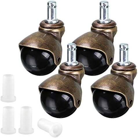 Skelang 2" Grip Ring Caster, Swivel Vintage Ball Caster, Rolling Furniture Wheel for Furniture, Old Dinning Chair, Office Chair, Pack of 4
