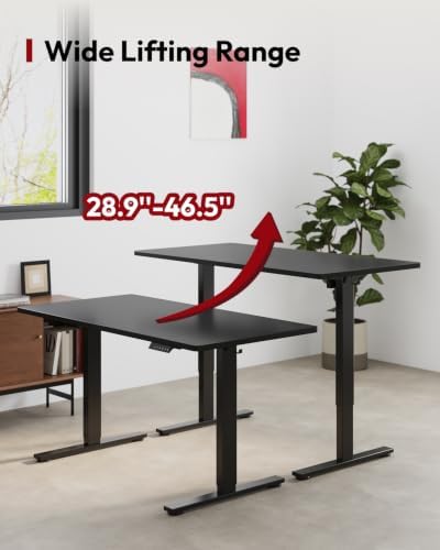 SANODESK 40''x24'' One-Piece Height Adjustable Electric Standing Desk